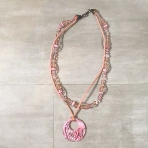 Pink twisted necklace